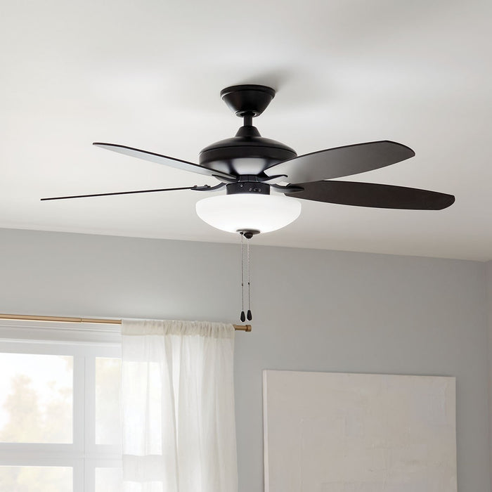 Kichler 52 Inch Ceiling Fan with Universal Bowl LED Light Kit