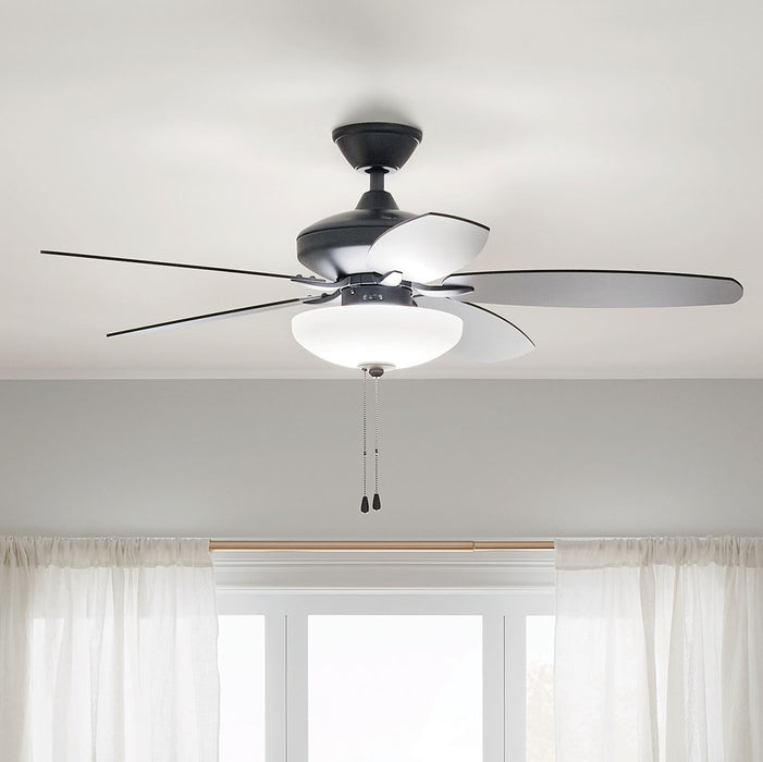 Kichler 52 Inch Ceiling Fan with Universal Bowl LED Light Kit