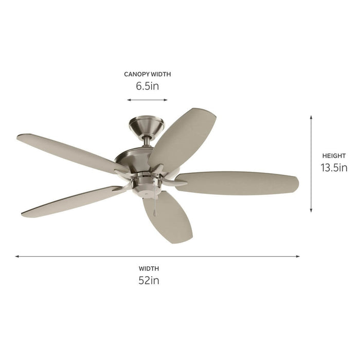 Kichler 52 Inch Ceiling Fan with Energy Star Qualified Performance