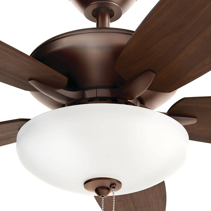 Kichler 52 Inch Ceiling Fan with Universal Bowl LED Light Kit