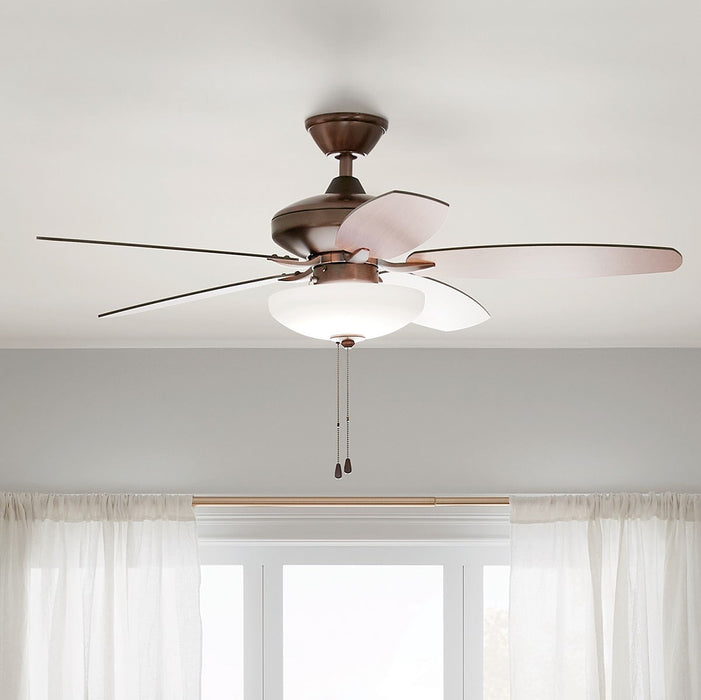 Kichler 52 Inch Ceiling Fan with Universal Bowl LED Light Kit