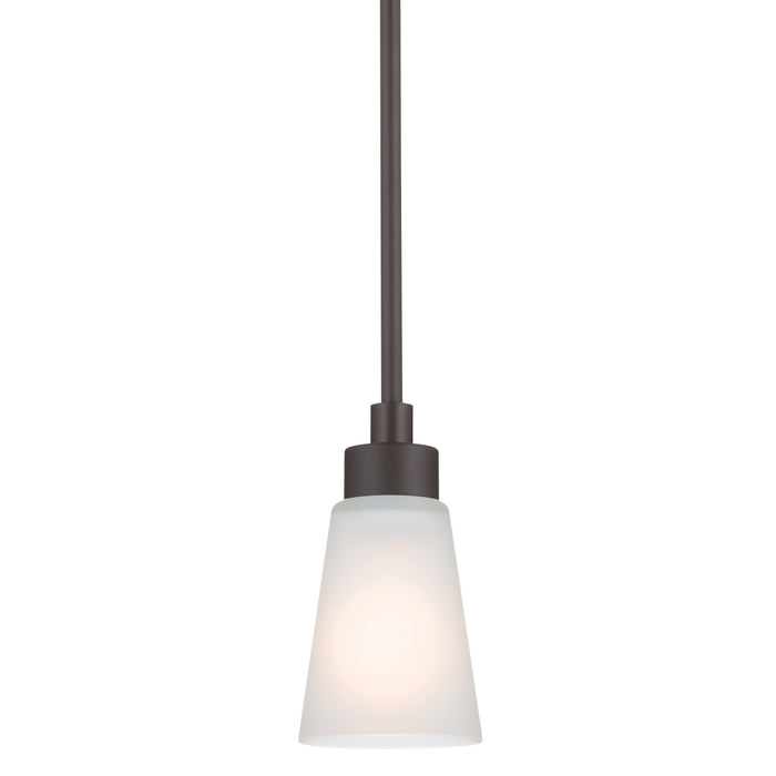 Kichler 7.5 Inch One Light Mini Pendant with Clear Satin Etched Glass