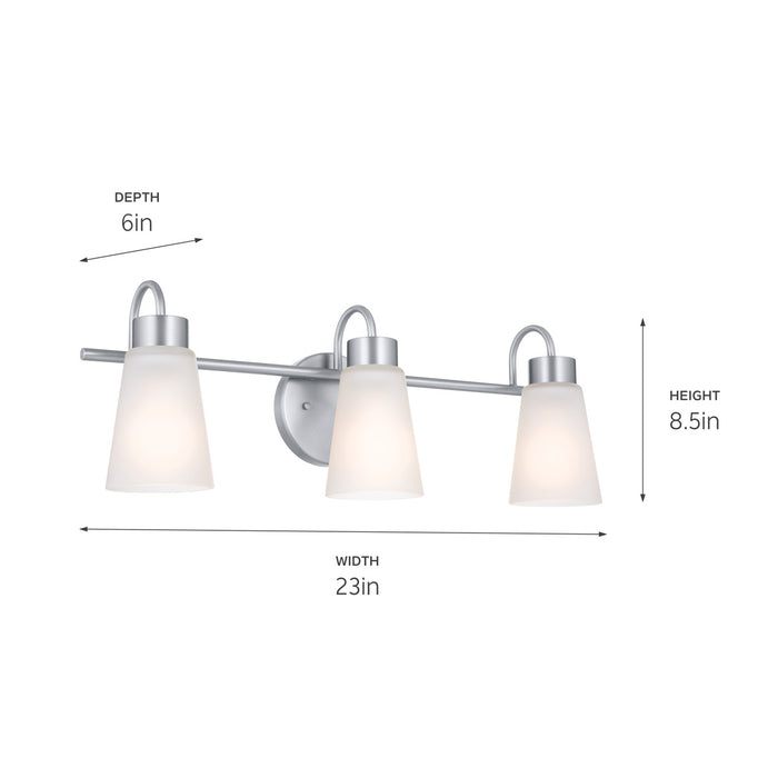 Kichler 23.25 Inch Three Light Bathroom Vanity Lighting