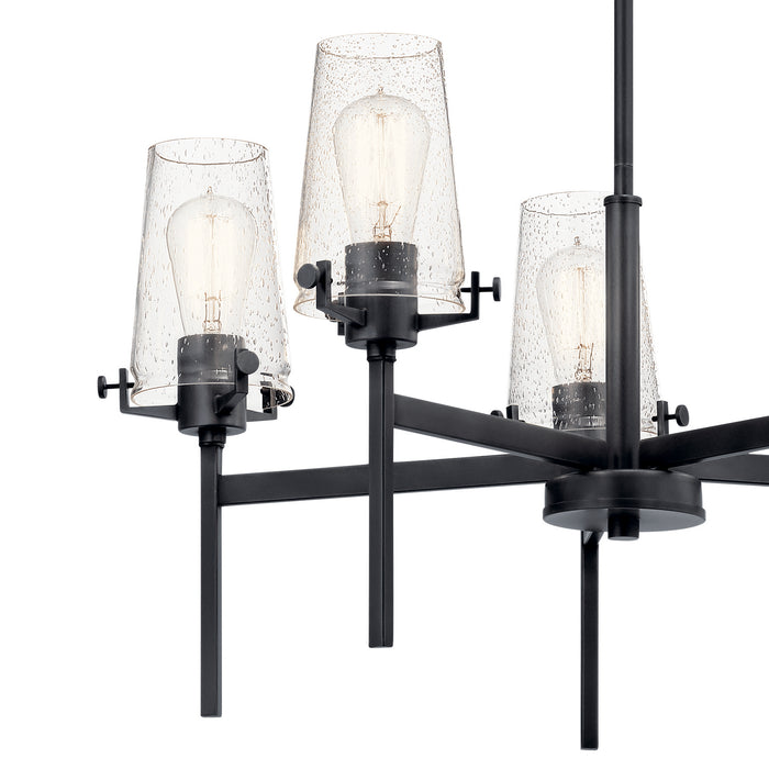 Kichler Five Light Chandelier with Clear Seeded Glass