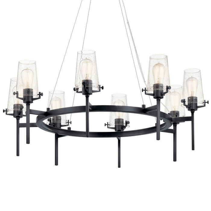 Kichler Eight Light Chandelier with Clear Seeded Glass