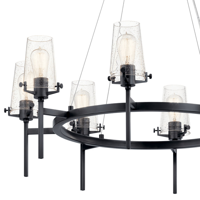 Kichler Eight Light Chandelier with Clear Seeded Glass