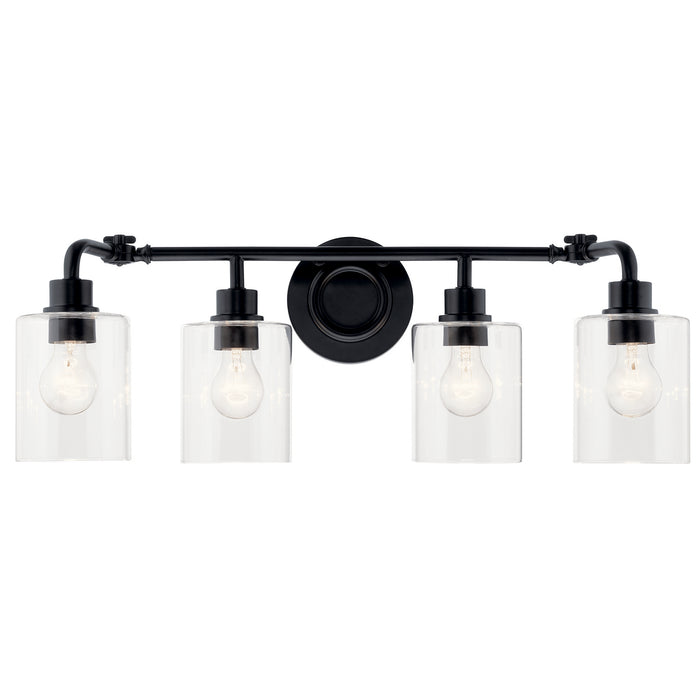 Kichler 33.75 Inch Four Light Bath In Luxe Black Finish