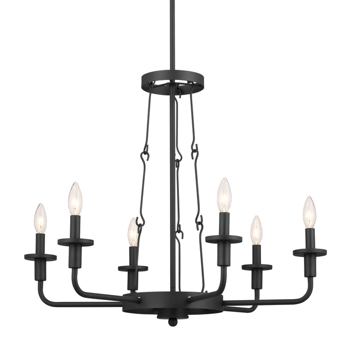 Kichler 23.75 Inch Six Light Chandelier with Opal Glass