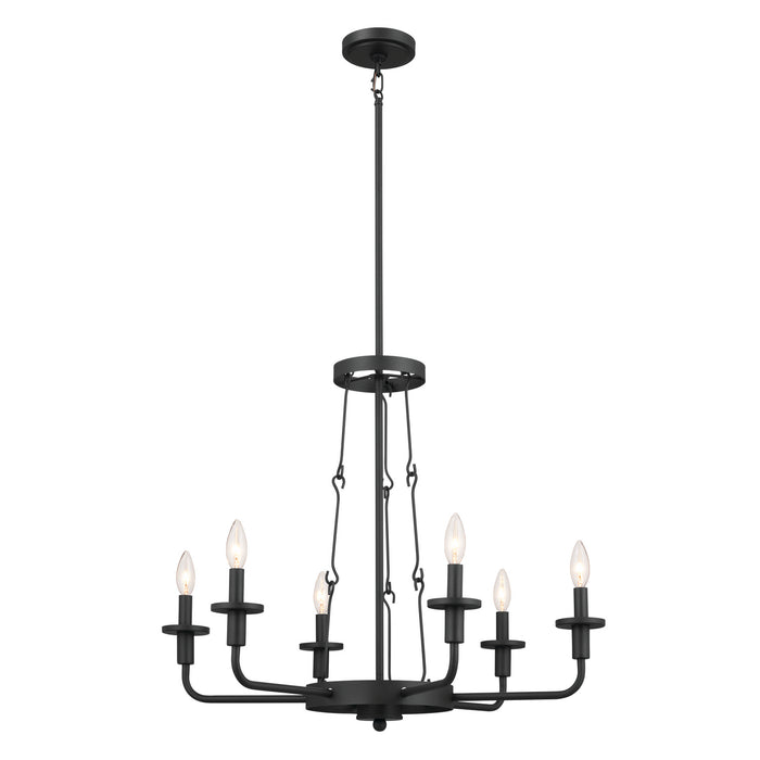 Kichler 23.75 Inch Six Light Chandelier with Opal Glass