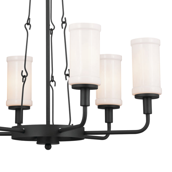 Kichler 23.75 Inch Six Light Chandelier with Opal Glass