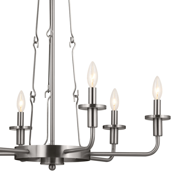 Kichler 23.75 Inch Six Light Chandelier with Opal Glass