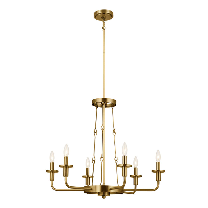 Kichler 23.75 Inch Six Light Chandelier with Opal Glass