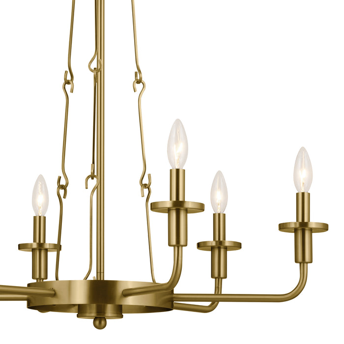 Kichler 23.75 Inch Six Light Chandelier with Opal Glass