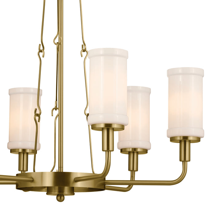 Kichler 23.75 Inch Six Light Chandelier with Opal Glass