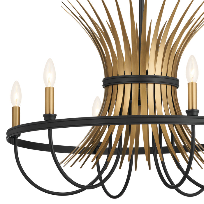 Kichler 19.5 Inch Six Light Chandelier In Two Tone Finish