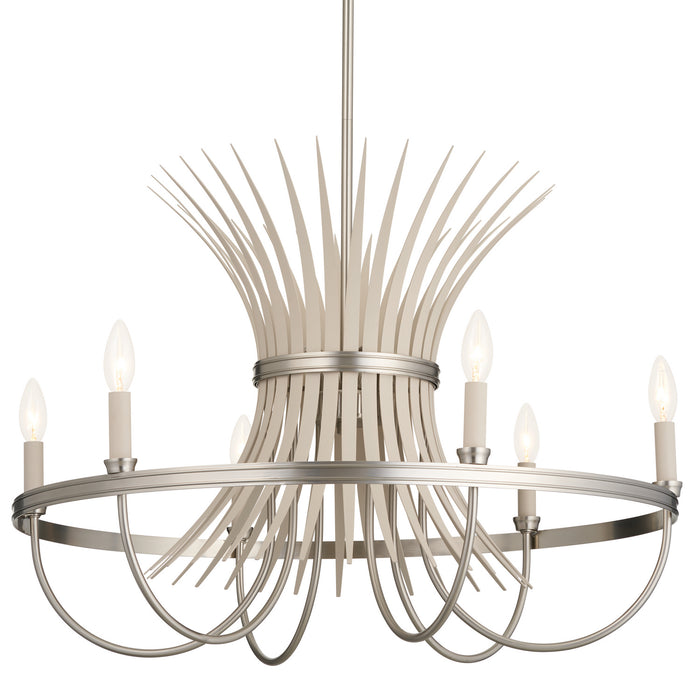 Kichler 19.5 Inch Six Light Chandelier In Two Tone Finish