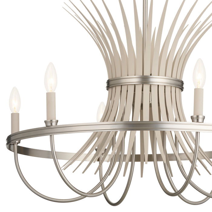 Kichler 19.5 Inch Six Light Chandelier In Two Tone Finish