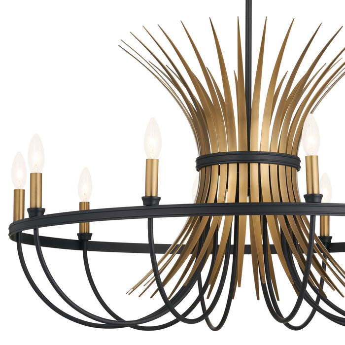 Kichler 21.5 Inch Ten Light Chandelier In Two Tone Finish