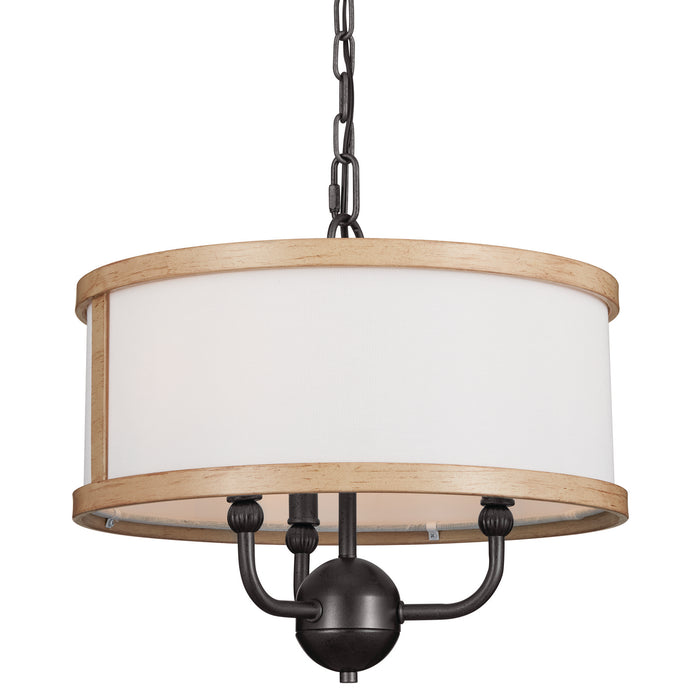 Kichler 13.5 Inch Three Light Chandelier To Semi Flush Mount Convertible