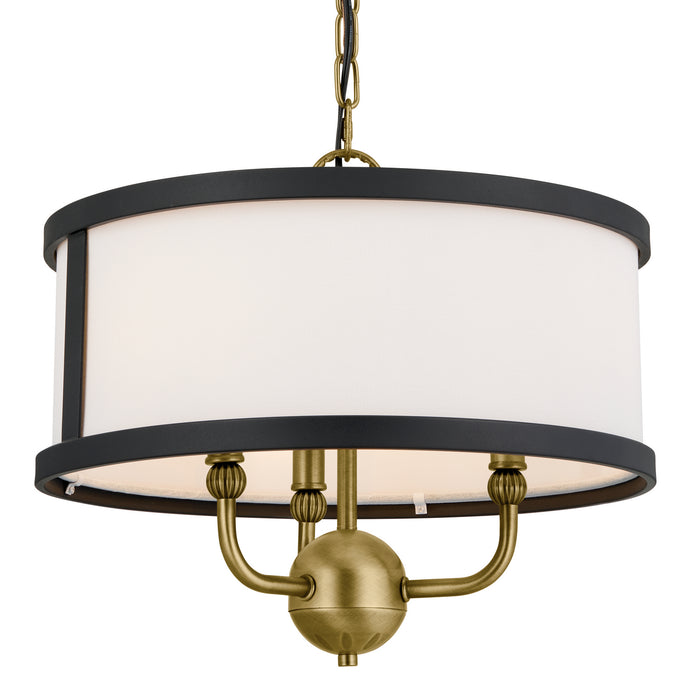 Kichler 13.5 Inch Three Light Chandelier To Semi Flush Mount Convertible