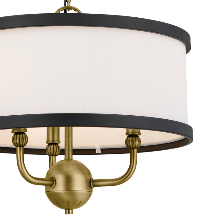 Kichler 13.5 Inch Three Light Chandelier To Semi Flush Mount Convertible