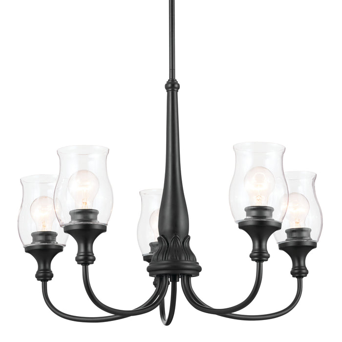 Kichler 20.25 Inch Five Light Chandelier with Transparent Glass