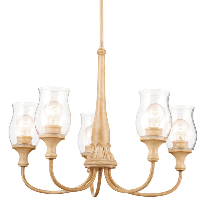 Kichler 20.25 Inch Five Light Chandelier with Transparent Glass