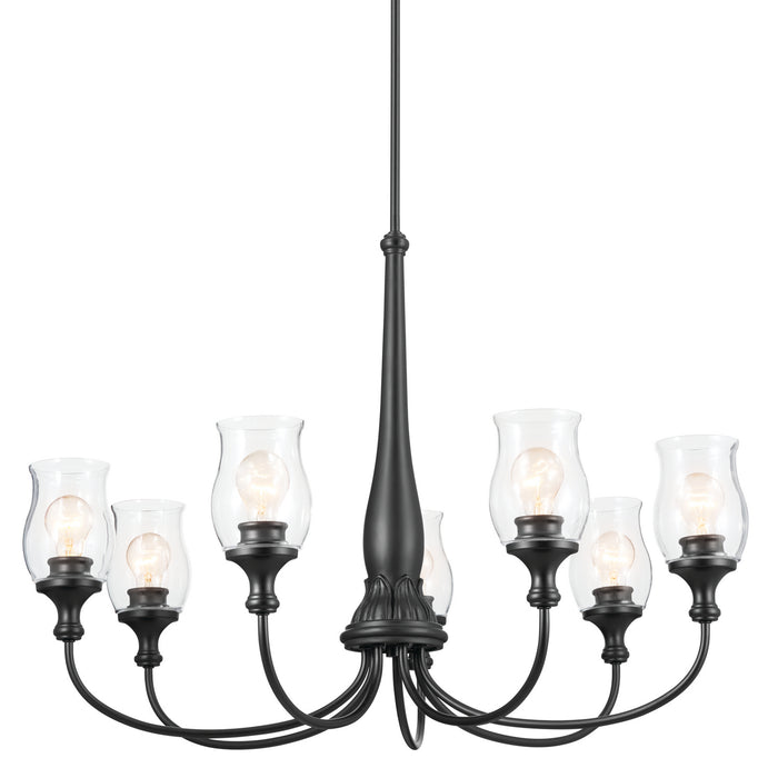 Kichler 26.25 Inch Seven Light Chandelier with Transparent Glass