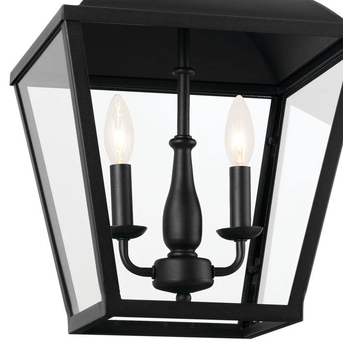 Kichler 12.5 Inch Two Light Foyer Pendant with Transparent Glass