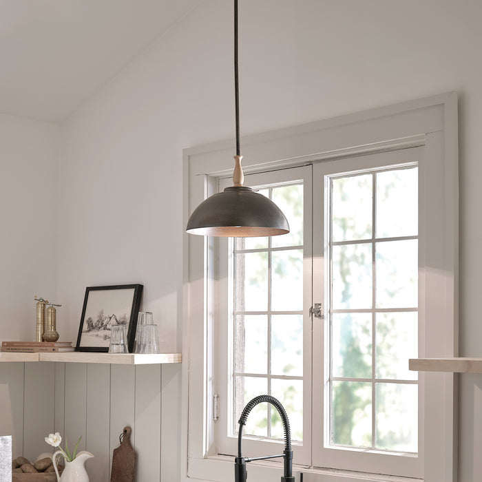 Kichler 14 Inch One Light Pendant with Adjustable Height