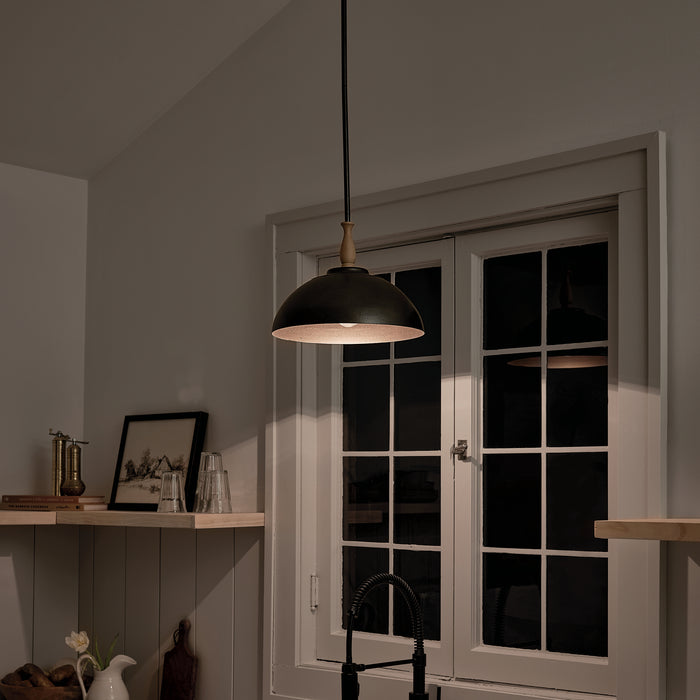 Kichler 14 Inch One Light Pendant with Adjustable Height