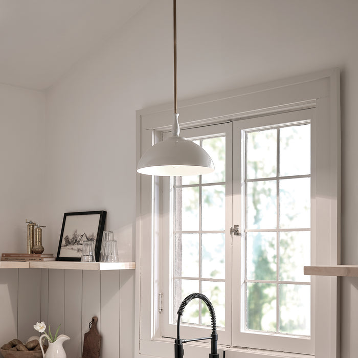 Kichler 14 Inch One Light Pendant with Adjustable Height