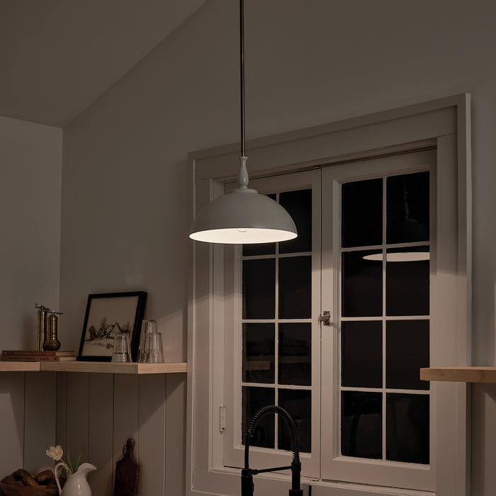 Kichler 14 Inch One Light Pendant with Adjustable Height