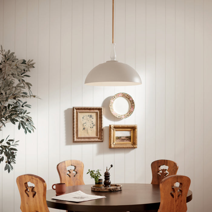 Kichler 18 Inch One Light Pendant with Warm Dual Finishes