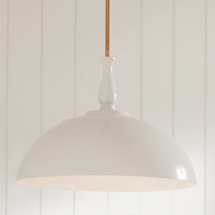 Kichler 18 Inch One Light Pendant with Warm Dual Finishes