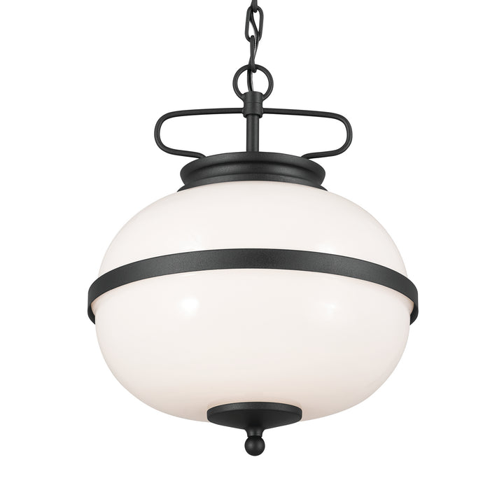 Kichler 12.25 Inch Two Light Pendant with Clean Opal Glass