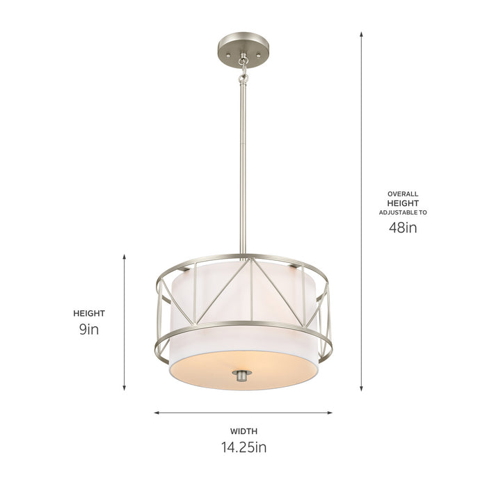 Kichler 14.25 Inch Three Pendant Light