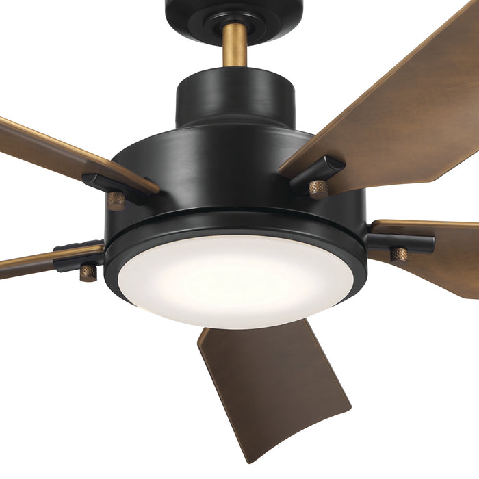 Kichler 56 Inch Ceiling Fan with Steel Body and Lightweight, Contoured ABS Blades