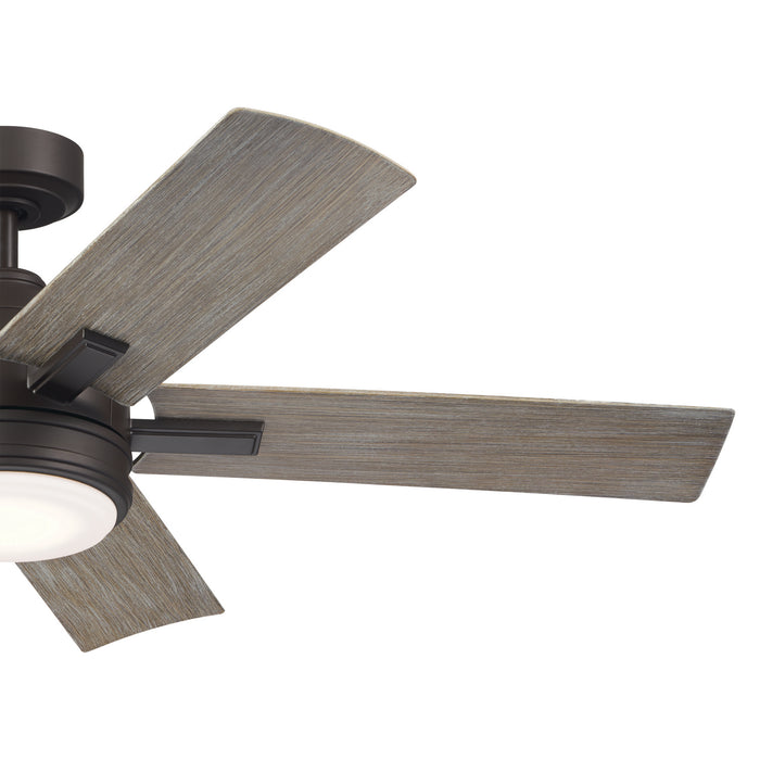 Kichler 52 Inch Ceiling Fan with Steel Body and Lightweight ABS Blades