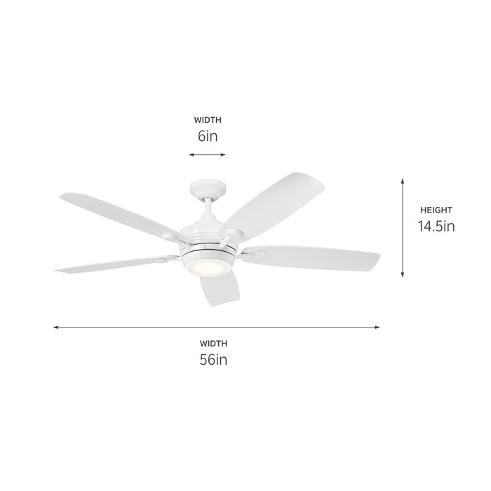 Kichler 56 Inch Ceiling Fan with Dimmable 3000K LED Light