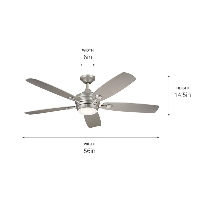 Kichler 56 Inch Ceiling Fan with Dimmable 3000K LED Light