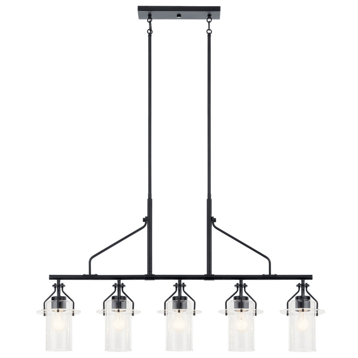 Kichler 23 Inch Five Light Linear Chandelier with Clear Glass