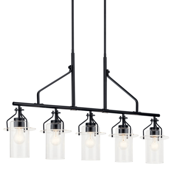 Kichler 23 Inch Five Light Linear Chandelier with Clear Glass