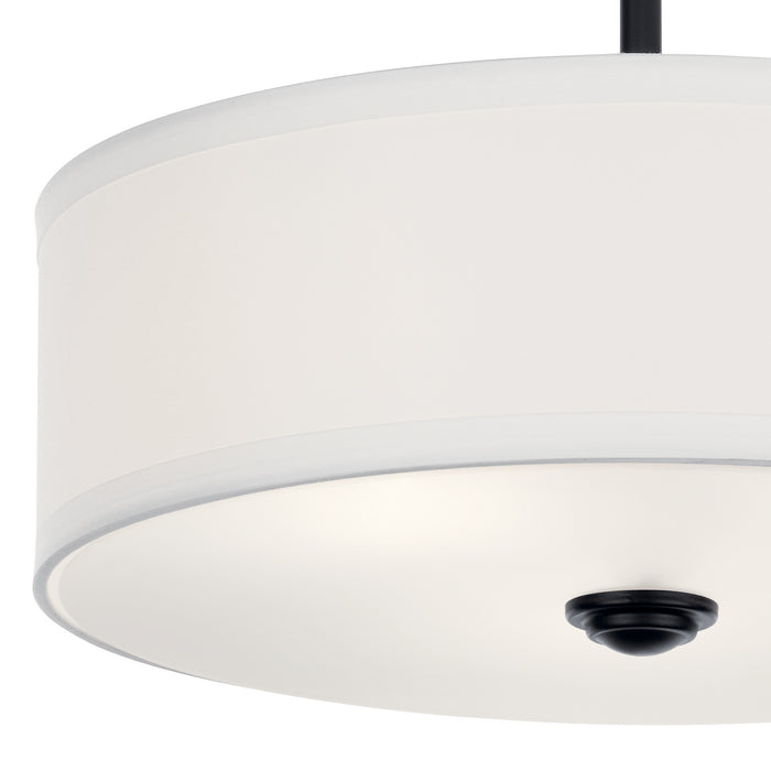 Kichler Three Small Round Light Semi Flush Mount In Black