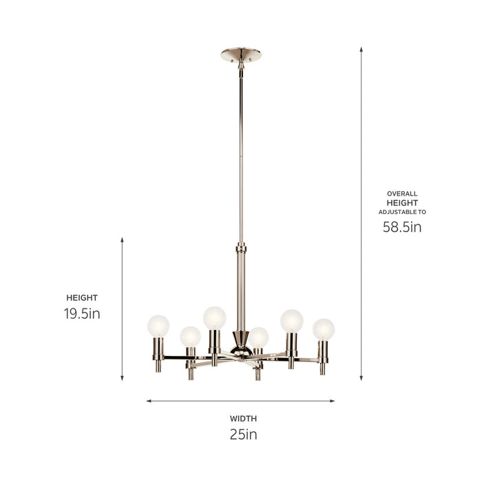 Kichler 19.5 Inch Six Light Chandelier