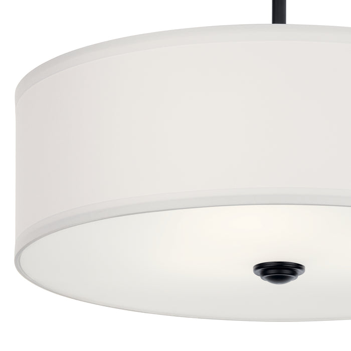 Kichler Three Small Round Light Semi Flush Mount In Black