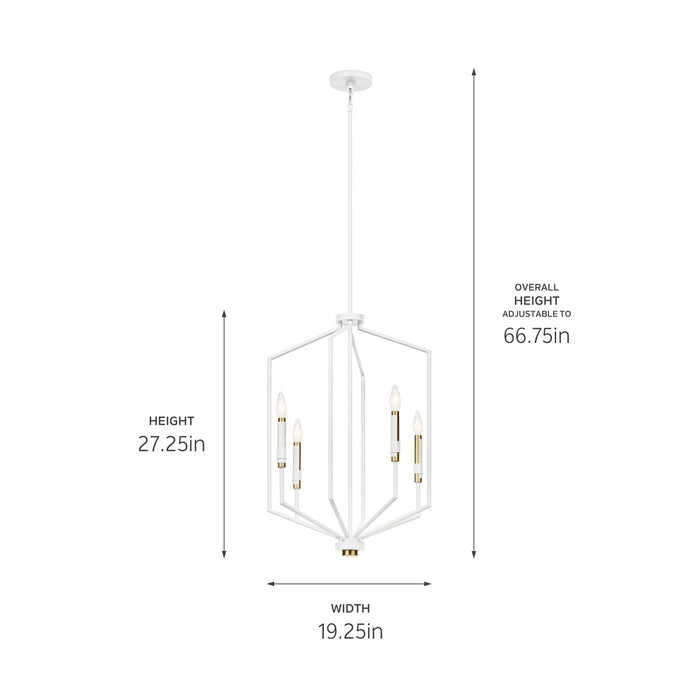 Kichler 27.75 Inch Four Light Foyer Pendant