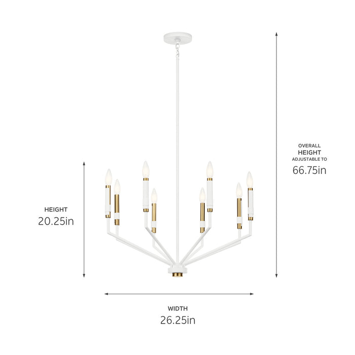 Kichler 26 Inch Eight Light Round Shaped Chandelier