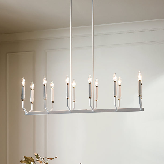 Kichler 42.75 Inch 12 Light Linear Chandelier