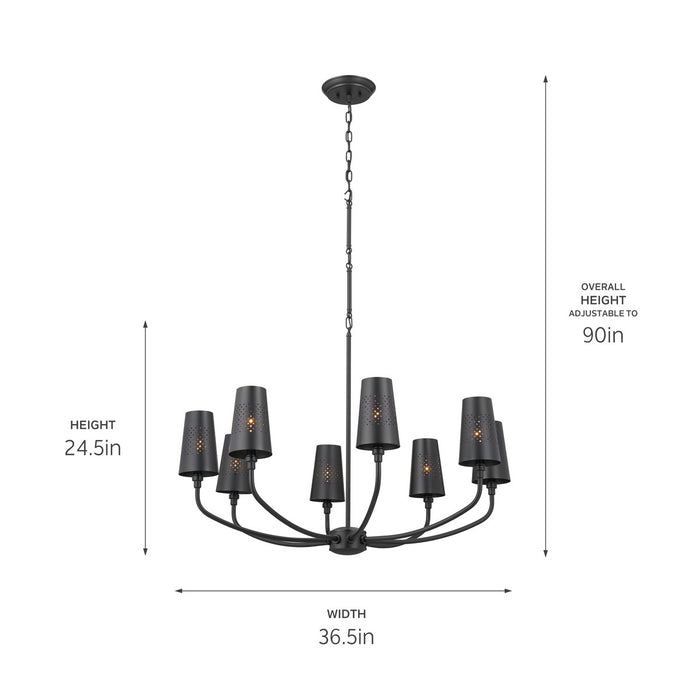 Kichler 36.5 Inch Eight Light Chandelier